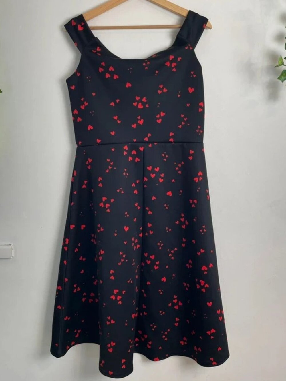 Mela London Black & Red Heart Dress (Size  16) Goth Style - Picture 4 of 5